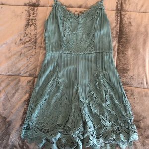 Teal lace romper never worn